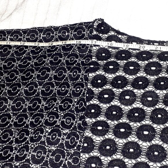 Women's Delicate Black Lace Open Front Cardigan - One Size Fits Most - Intricate - Picture 6 of 6